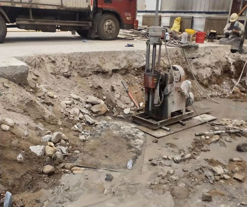 侨乡街道开发区公路下沉压浆